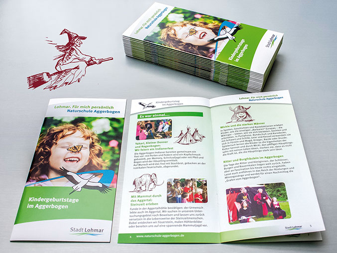 Illustrationen für die Broschüre ©Frank Engel, „Kindergeburtstage im Aggerbogen” Auftraggeber: Stadt Lohmar Abb.: Naturillustrationen