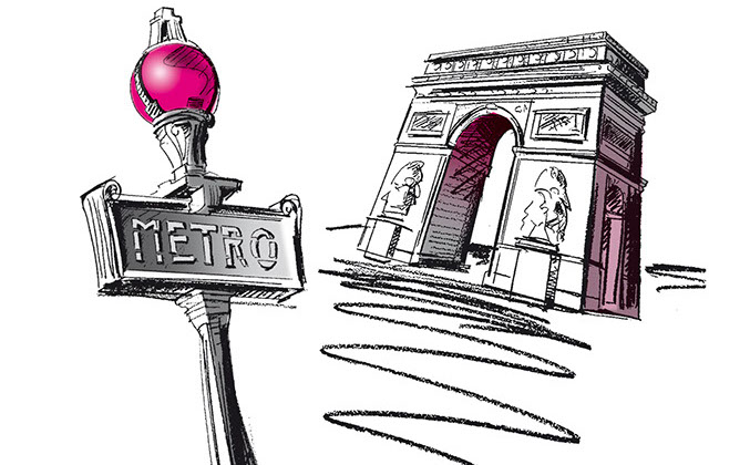 Stadtillustrationen ©Frank Engel für eine Arztpraxis am Flughafen Köln/Bonn Abbildungen: Stadt-Collagen als Raumwegweiser