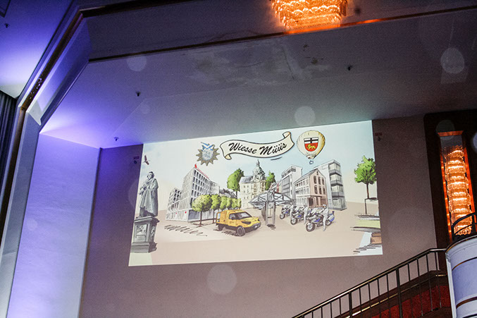 Beamer-Bild bei der Prunksitzung 2017