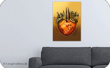 Leinwandbild - Kölsche Herz Leinwandbild von Frank Engel - f.engel-edition.de