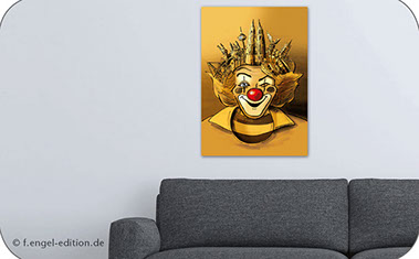 Leinwandbild - Kölsche Kopp - Gold Leinwandbild von Frank Engel - f.engel-edition.de