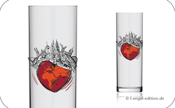 Kölschglas mit Herz  Kölschglas mit Herz – f.engel-edition by agrippina-design.de - Das Kölle-Herz-Glas