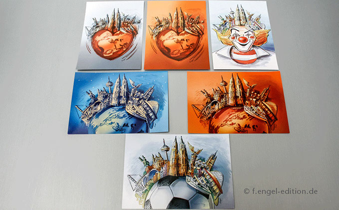 Postkarten Postkarten im 8er Set von Frank Engel - Hätzliche Größ us Kölle! - f.engel-edition.de