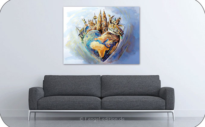 Kölsche Herz Leinwandbild Leinwandbild von Frank Engel - f.engel-edition.de