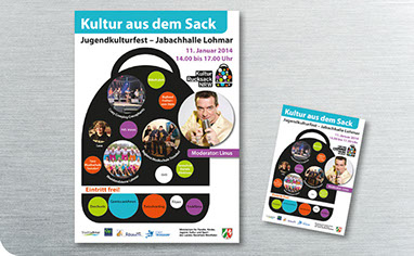 Plakat, Flyer, Broschüren und Internetauftritt von Frank Engel