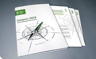 Deutsche Welthungerhilfe e.V. von Frank Engel Broschüre „Compass 2025”